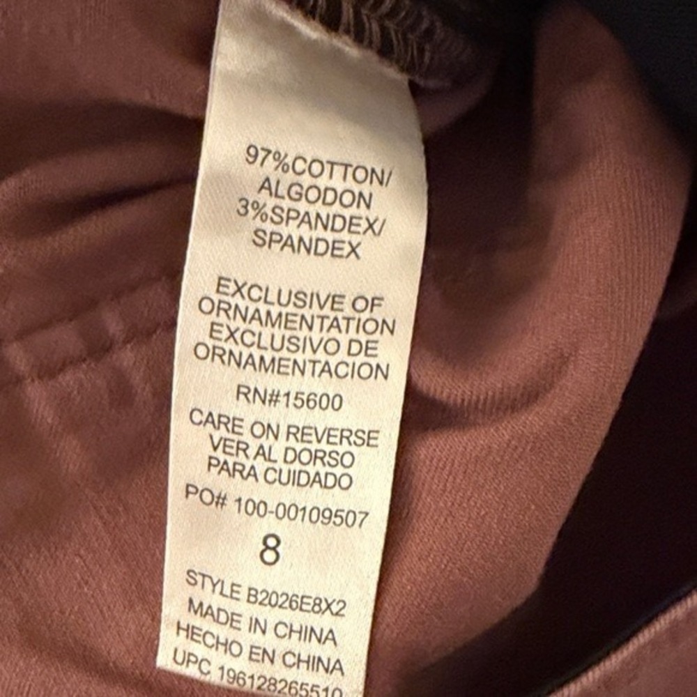 Democracy Absolution Womens Cargo Pants Mauve Pink Straight Leg Size 8 B2026E8X2 - Picture 6 of 10